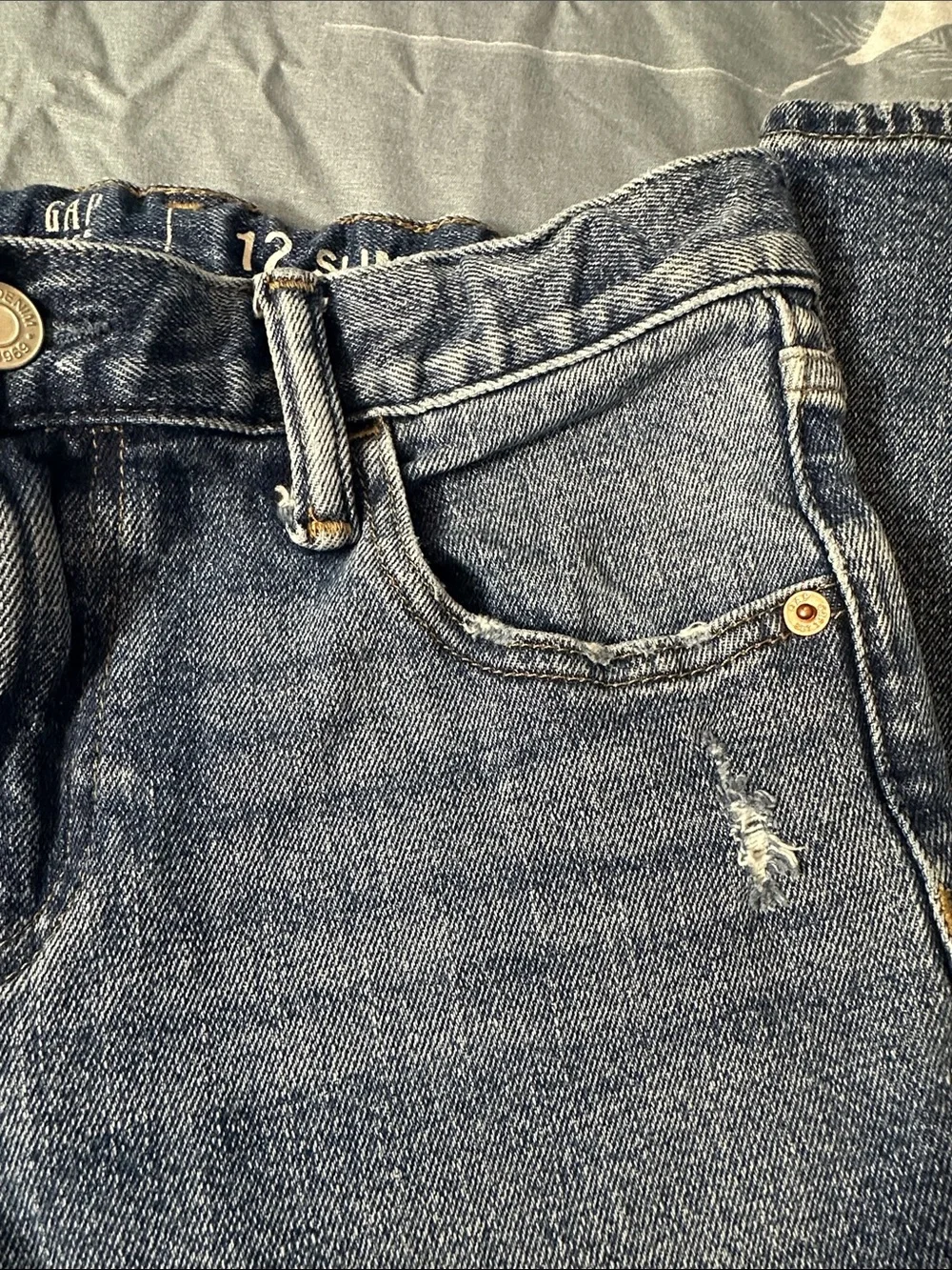 GAP Girls Skinny Jeans in Washed Blue Denim Sz 12 SLIM